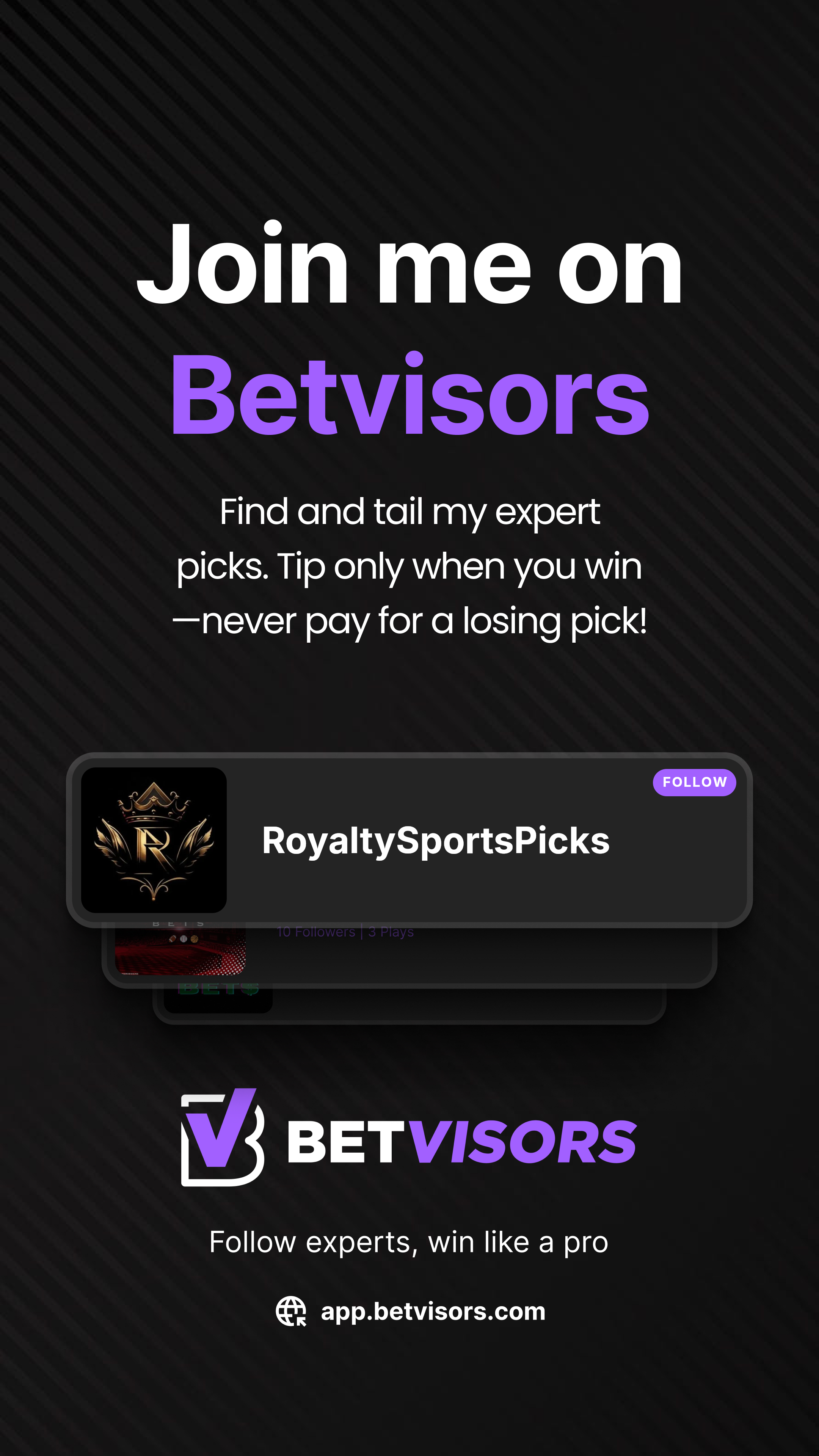 @RoyaltySportsPicks Instagram / TikTok Story 1