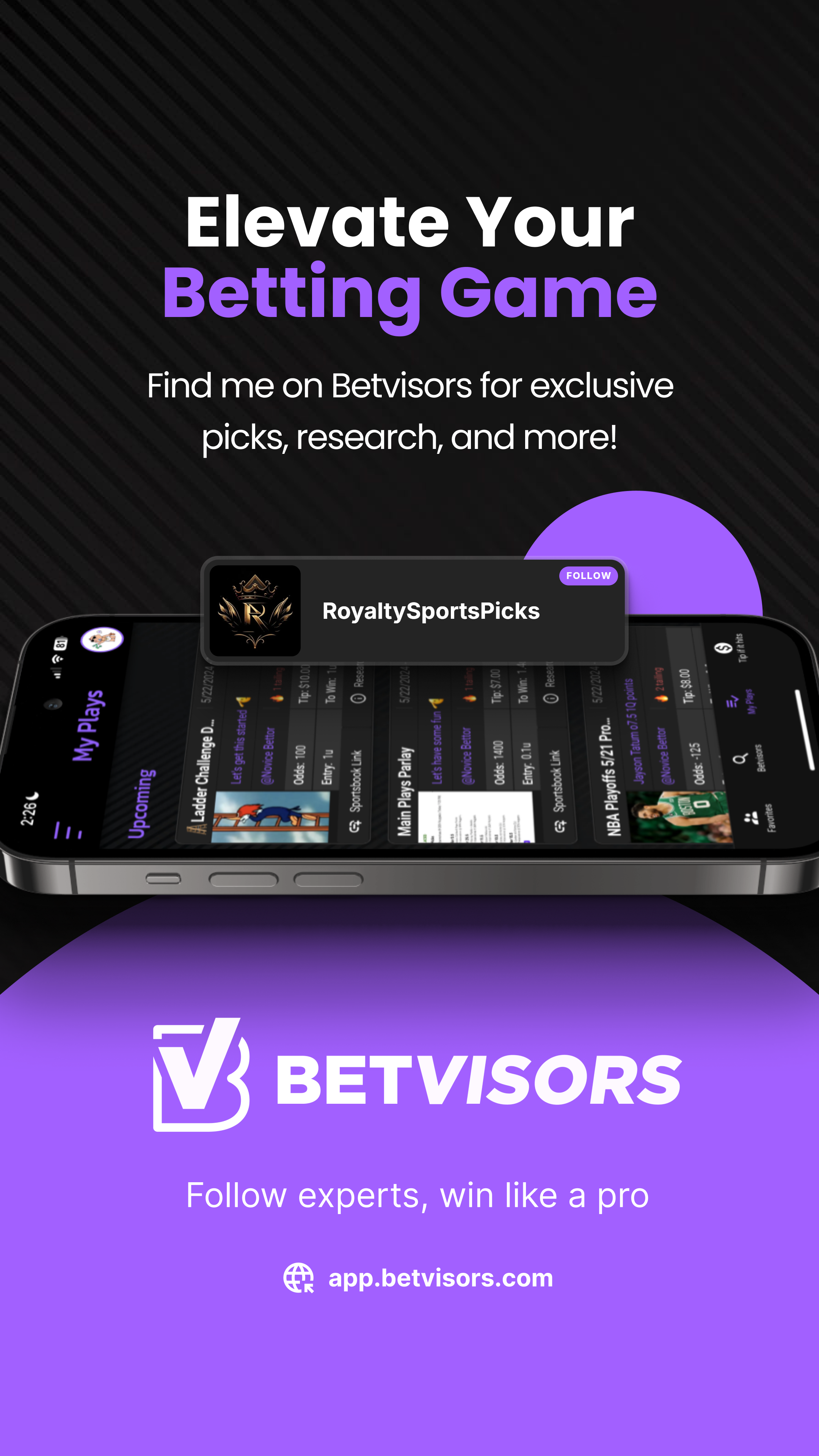 @RoyaltySportsPicks Instagram / TikTok Story 2