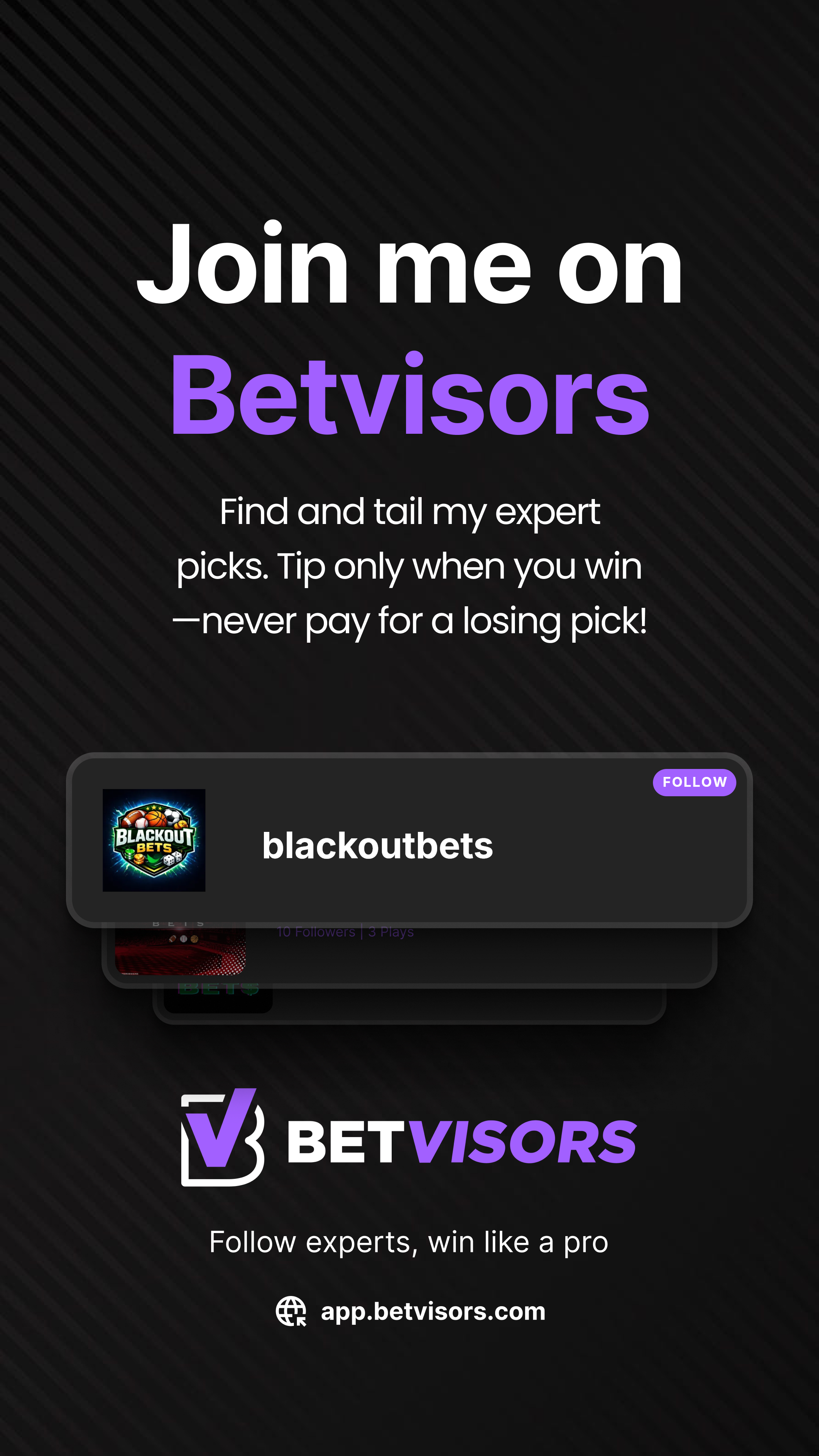 @blackoutbets Instagram / TikTok Story 1