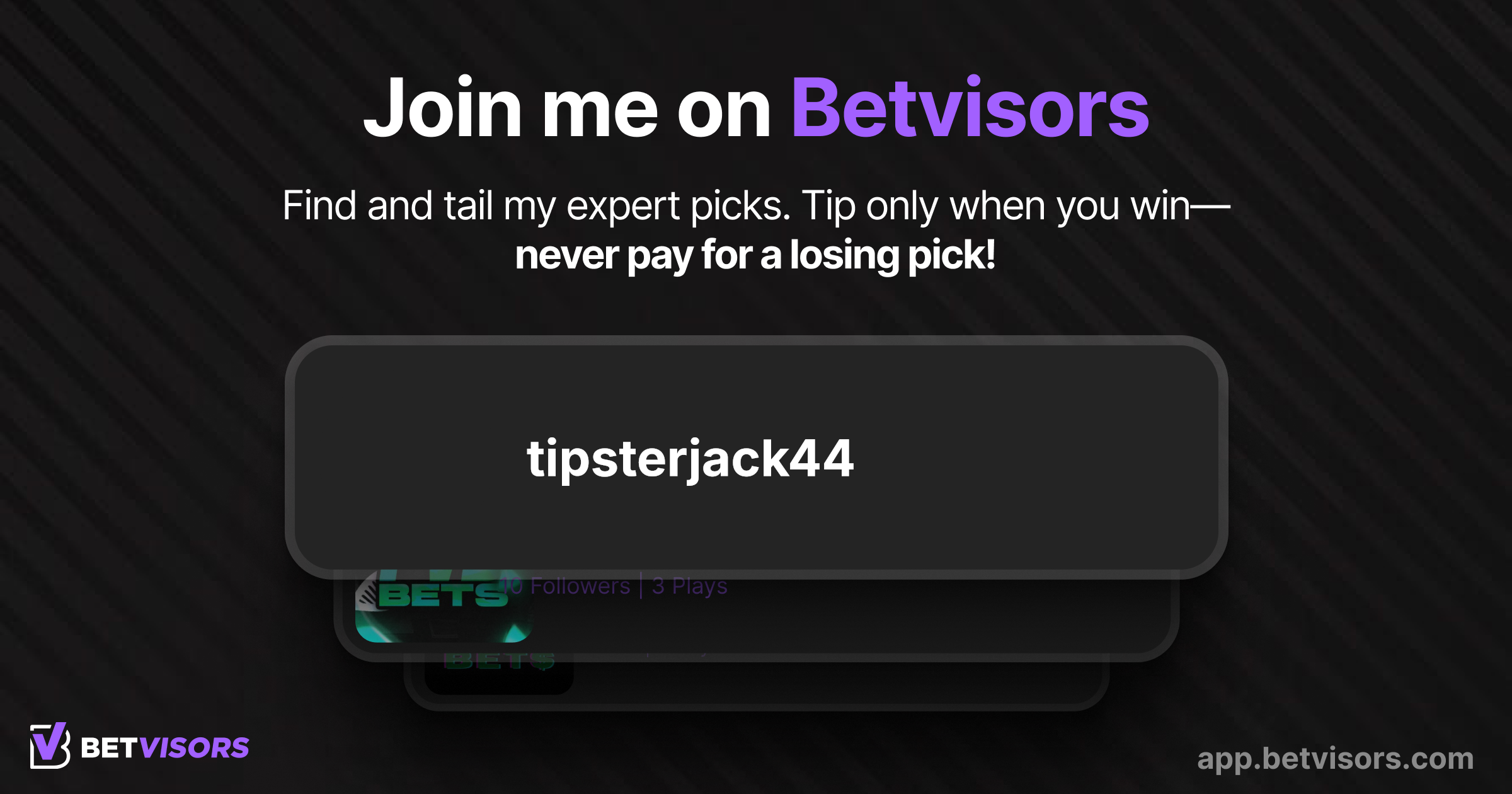 @tipsterjack44 Signup Link Preview